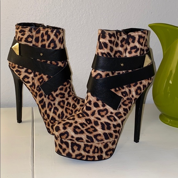 Qupid leopard print heels - Picture 2 of 7